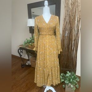 Yellow Floral Maxi Dress